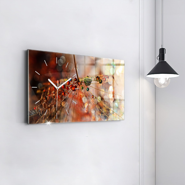 Horizontálne hodiny Púpava s rosou