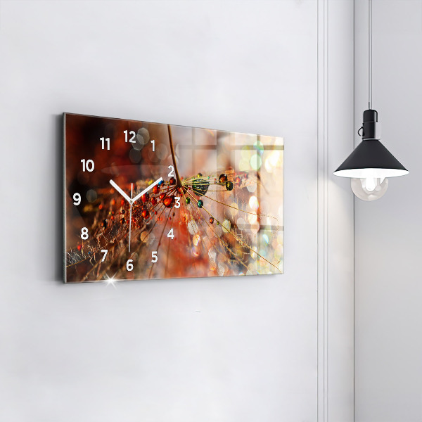 Horizontálne hodiny Púpava s rosou