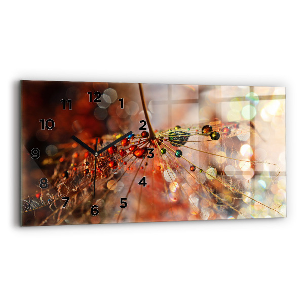 Horizontálne hodiny Púpava s rosou