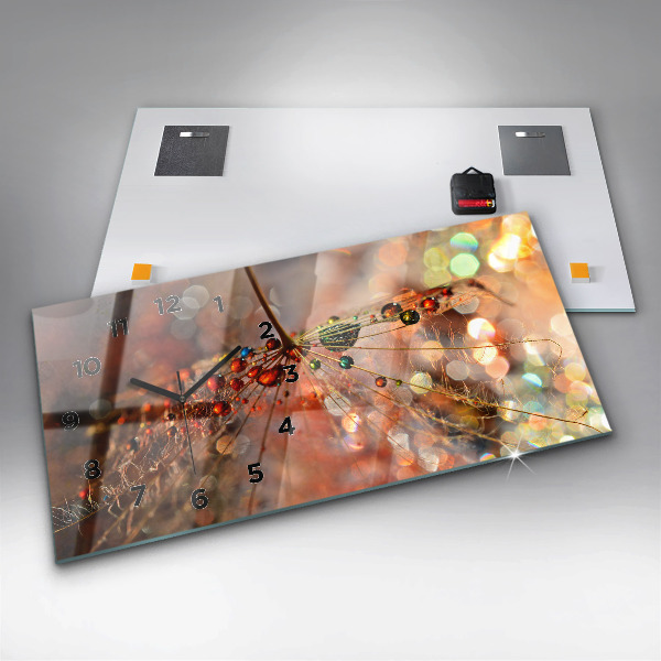 Horizontálne hodiny Púpava s rosou