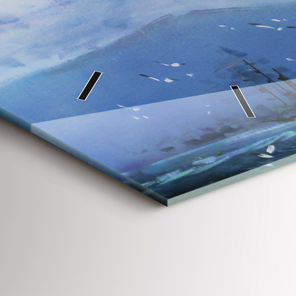 Horizontálne hodiny Loď na vode