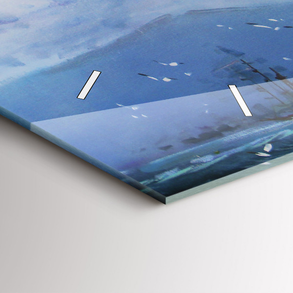 Horizontálne hodiny Loď na vode