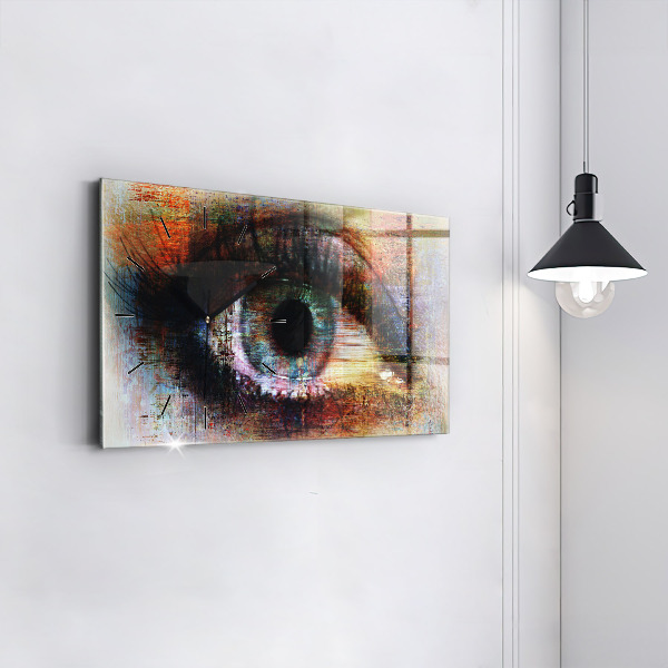 Horizontálne hodiny Street Art Eye