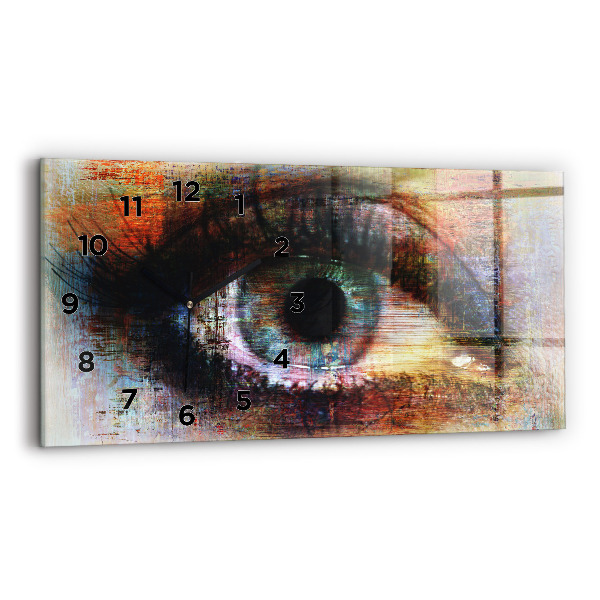 Horizontálne hodiny Street Art Eye