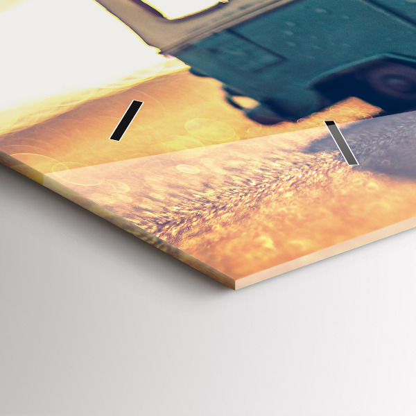 Horizontálne hodiny Karavan na pláži