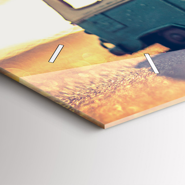 Horizontálne hodiny Karavan na pláži