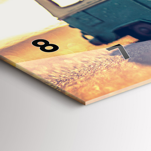 Horizontálne hodiny Karavan na pláži