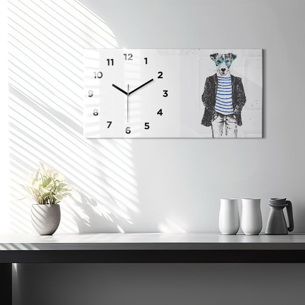 Horizontálne hodiny Pes v ľudskom tele