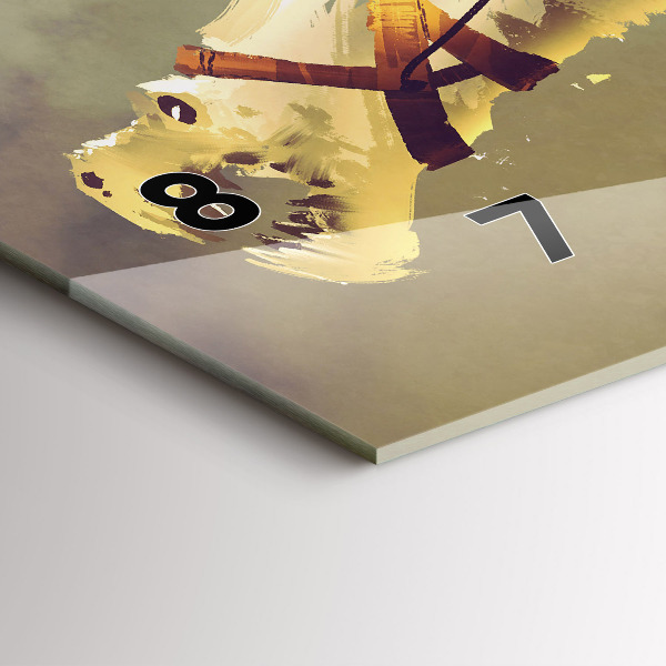 Horizontálne hodiny Ilustrácia Dračí jazdec