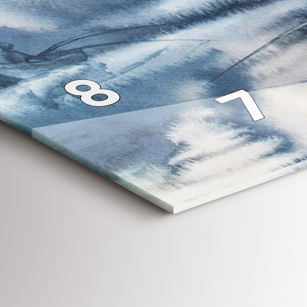 Horizontálne hodiny Zimné jazero Łódka