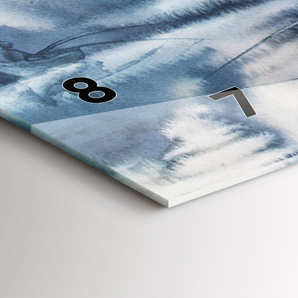 Horizontálne hodiny Zimné jazero Łódka