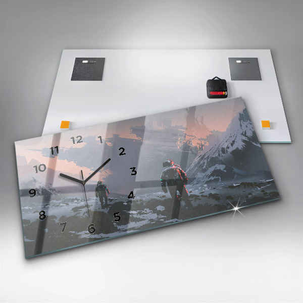 Horizontálne hodiny Astronauti Mliečna dráha