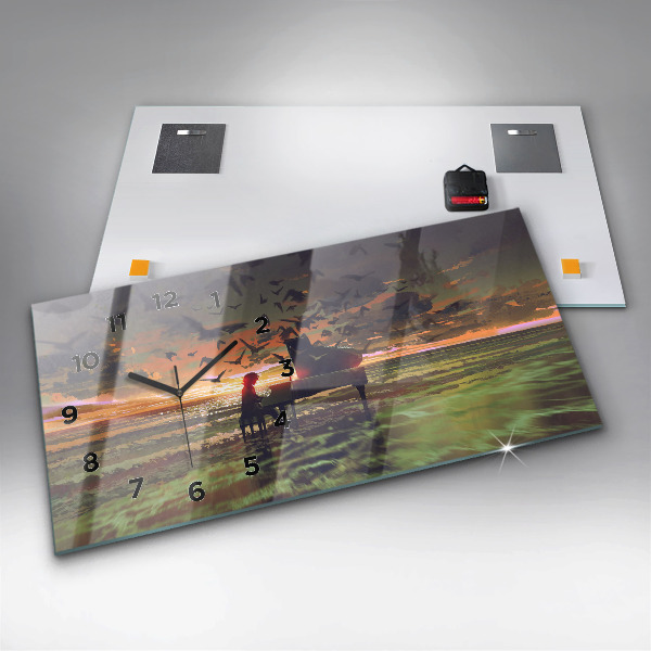 Horizontálne hodiny Koncert na pláži