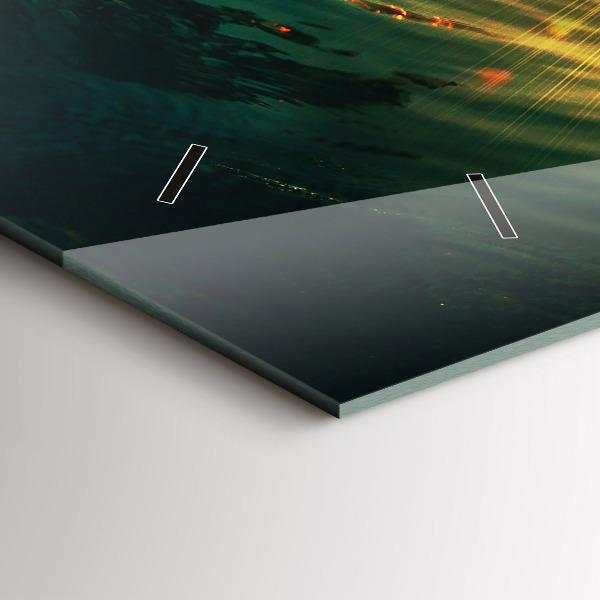 Horizontálne hodiny Perspektíva vĺn západu slnka