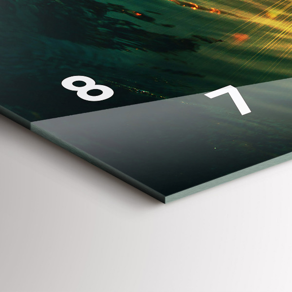 Horizontálne hodiny Perspektíva vĺn západu slnka