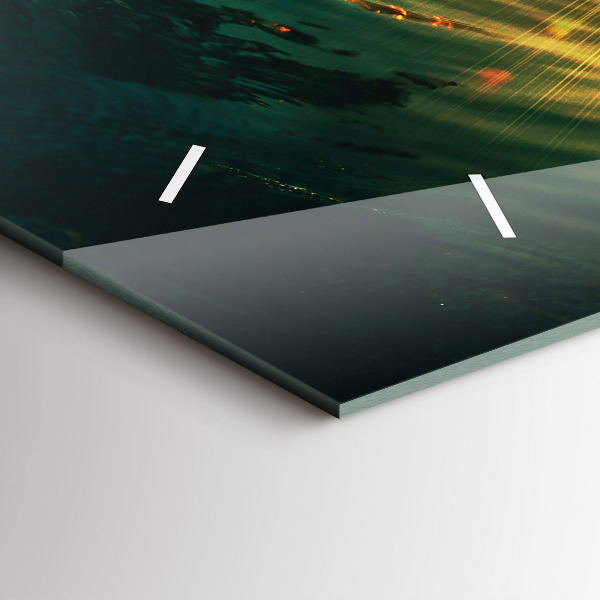 Horizontálne hodiny Perspektíva vĺn západu slnka