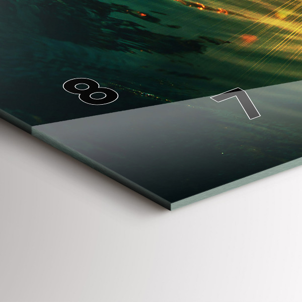 Horizontálne hodiny Perspektíva vĺn západu slnka