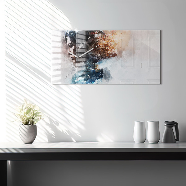 Horizontálne hodiny Minulosť v zadnej časti hlavy