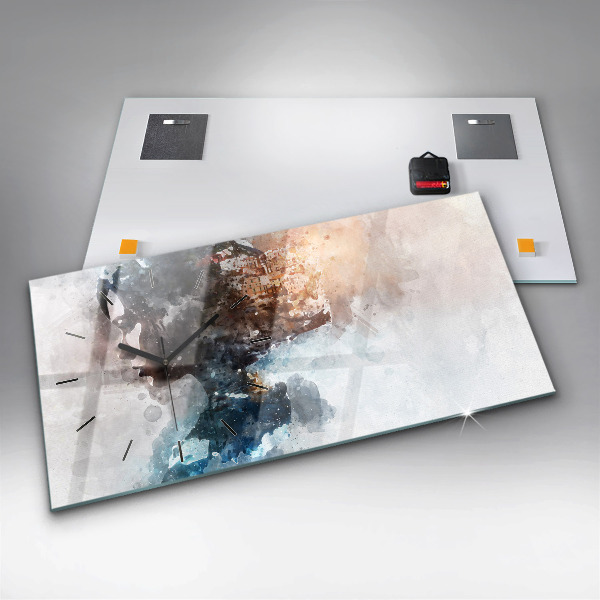 Horizontálne hodiny Minulosť v zadnej časti hlavy