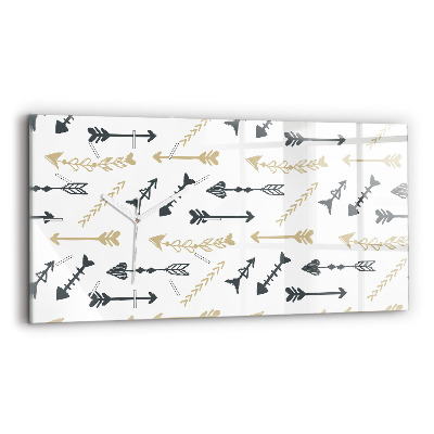 Horizontálne hodiny Geometrický bedrový vzor