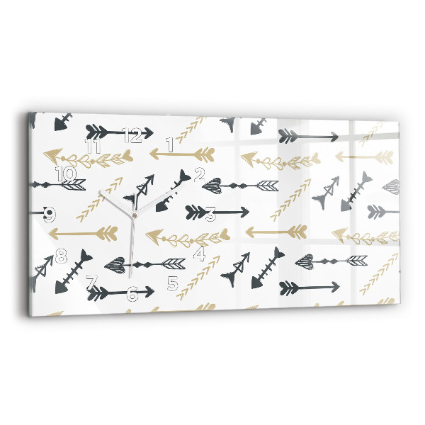 Horizontálne hodiny Geometrický bedrový vzor