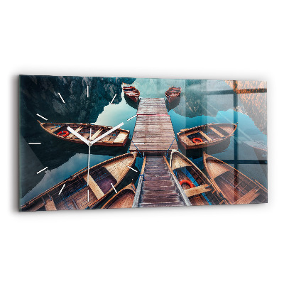 Horizontálne hodiny Most a jazero