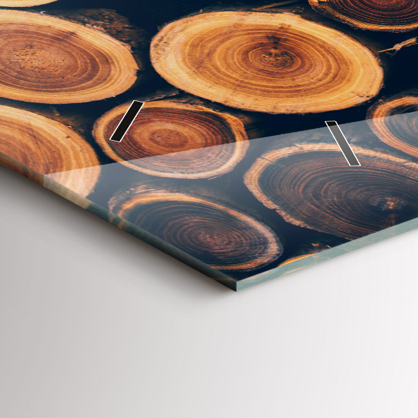 Horizontálne hodiny Drevo