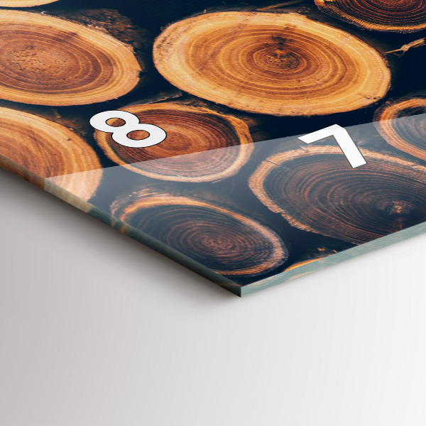 Horizontálne hodiny Drevo