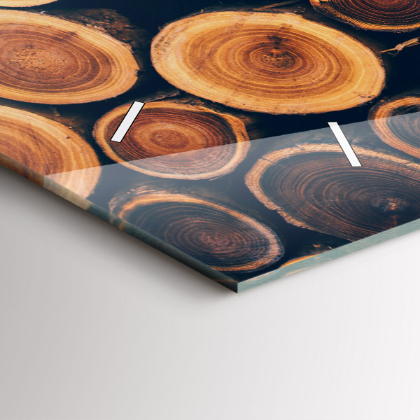 Horizontálne hodiny Drevo