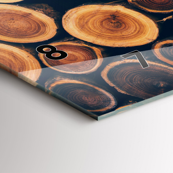 Horizontálne hodiny Drevo