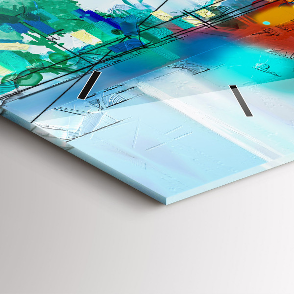 Horizontálne hodiny Abstraktná ropná krajina