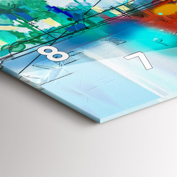 Horizontálne hodiny Abstraktná ropná krajina