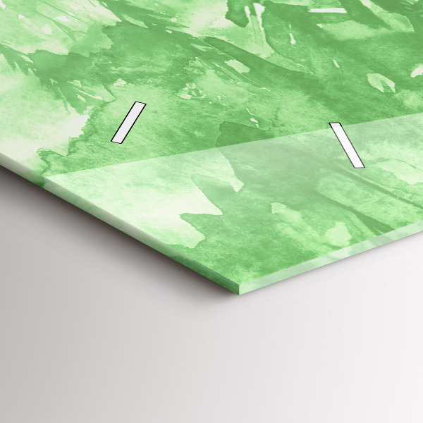 Horizontálne hodiny Zelená lesná maľba