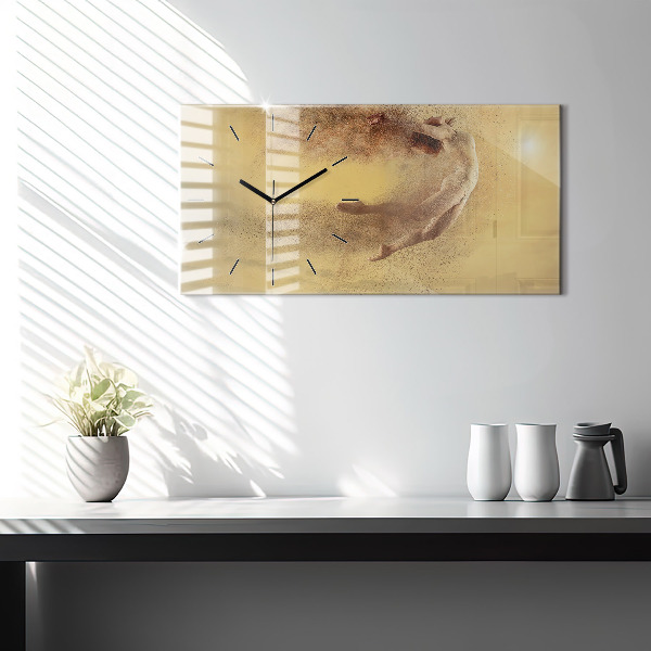 Horizontálne hodiny Žena v postave