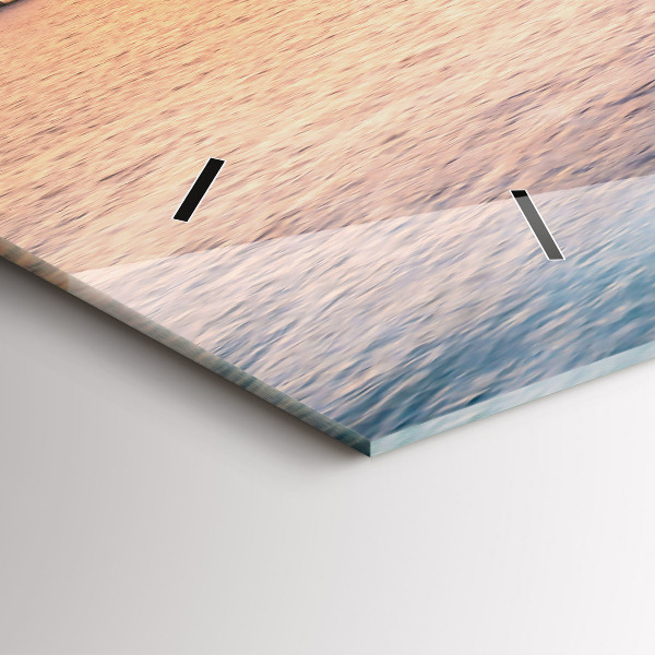 Horizontálne hodiny Západ slnka na Maldivách