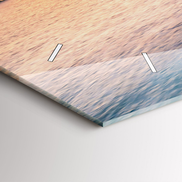 Horizontálne hodiny Západ slnka na Maldivách