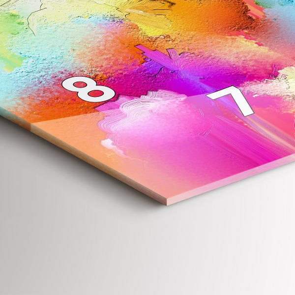 Horizontálne hodiny Abstraktné kvety