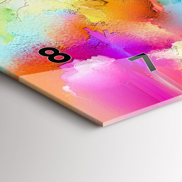 Horizontálne hodiny Abstraktné kvety