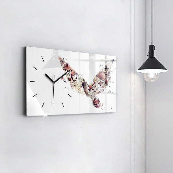 Horizontálne hodiny Abstraktný pohľad