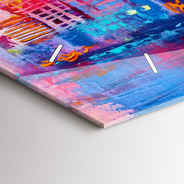 Horizontálne hodiny Abstrakcia mrakodrapov