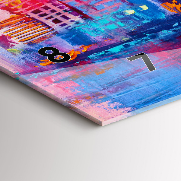 Horizontálne hodiny Abstrakcia mrakodrapov