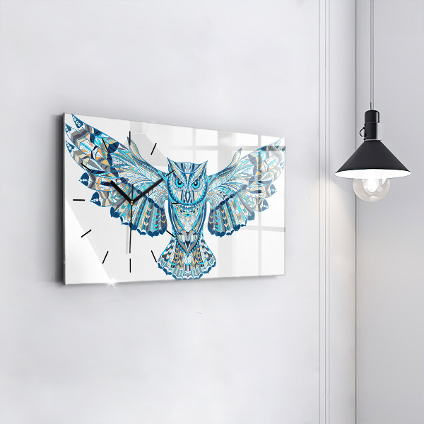 Horizontálne hodiny Sova v lete