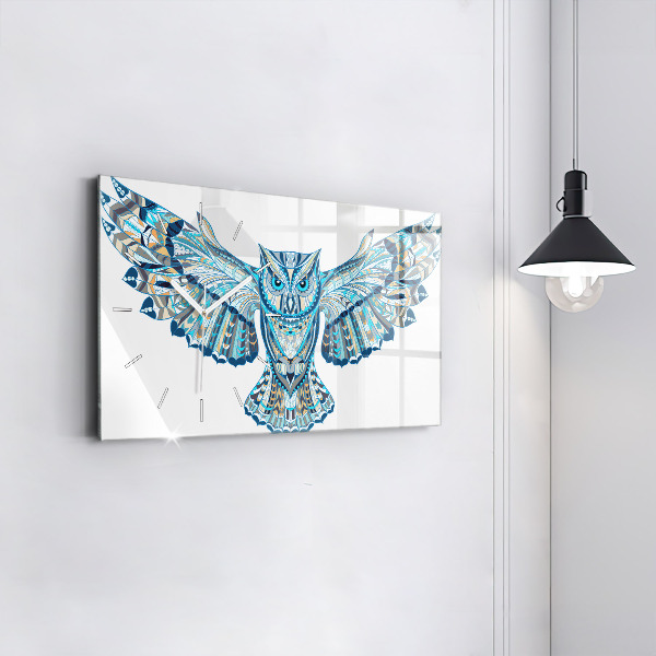 Horizontálne hodiny Sova v lete