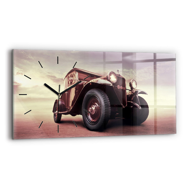 Horizontálne hodiny Auto v štýle vintage
