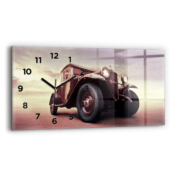 Horizontálne hodiny Auto v štýle vintage