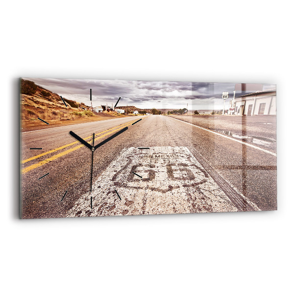 Horizontálne hodiny Route 66 USA