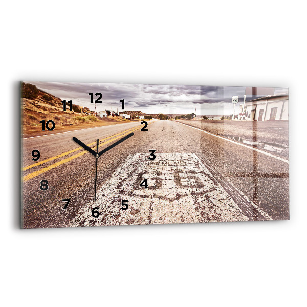 Horizontálne hodiny Route 66 USA