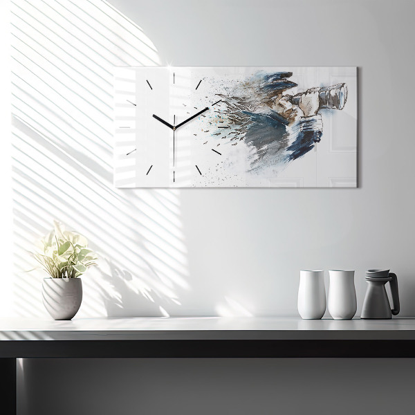 Horizontálne hodiny Kapitán lode s ďalekohľadom