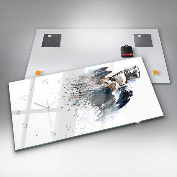 Horizontálne hodiny Kapitán lode s ďalekohľadom