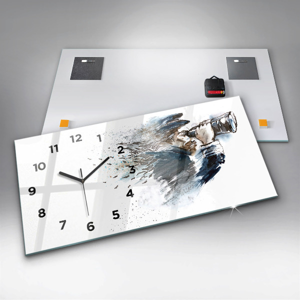 Horizontálne hodiny Kapitán lode s ďalekohľadom